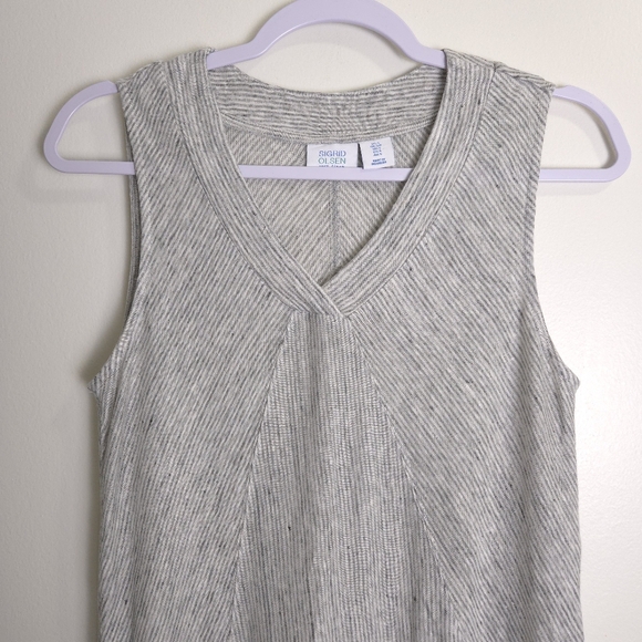 Sigrid Olsen Minimalist Linen V neck Top S - Picture 2 of 6